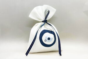 Μπομπονιέρα Πουγκί Βαμβακερό Μάτι