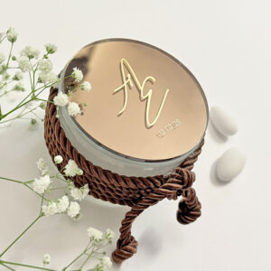 Μπομπονιέρα Κερί με Διακοσμητικό Plexiglass