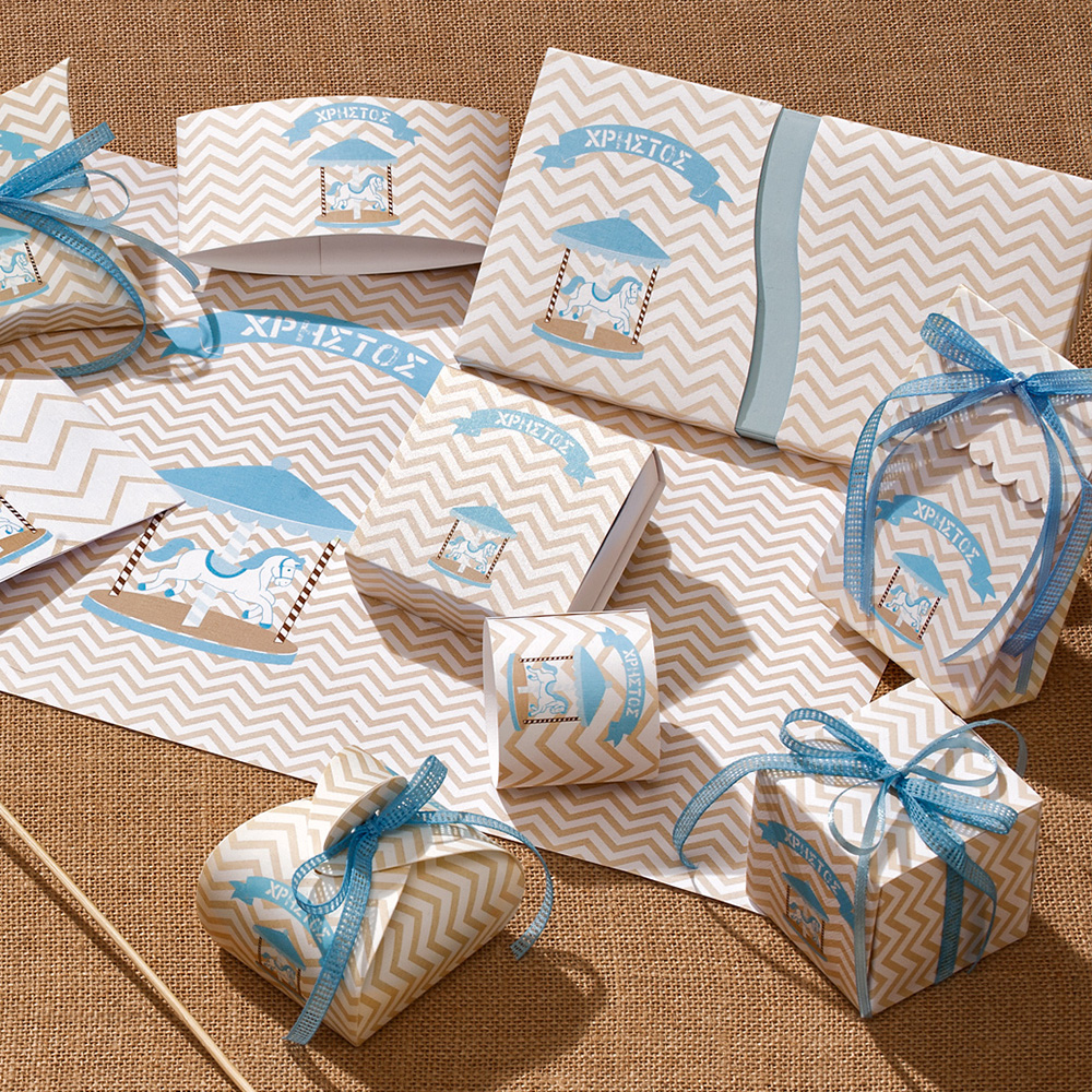 Μπομπονιέρα Βάπτισης Καρουζέλ Vintage